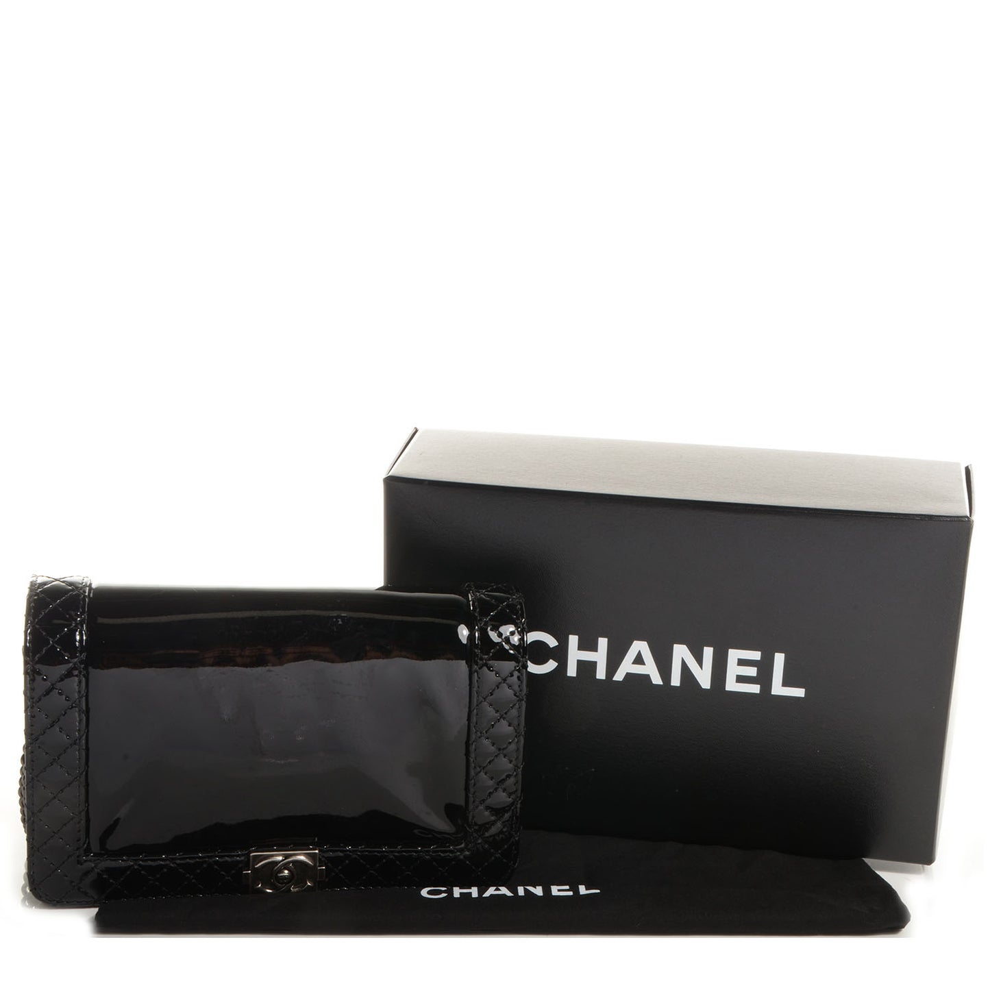 Patent Small Boy Reverso Flap Black
