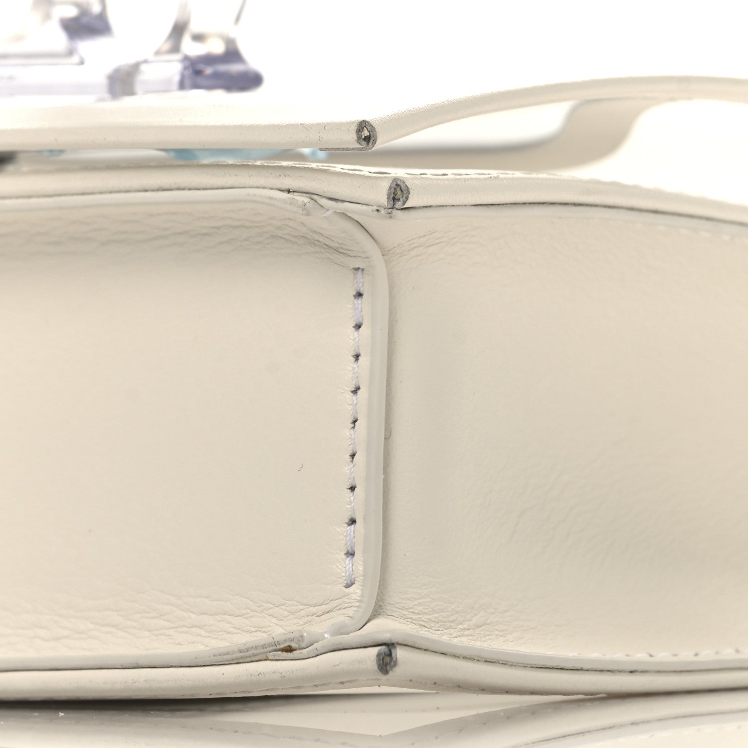 Alexander McQueen Polyurethane Calfskin Transparent Jeweled Knuckle Satchel Clear White 9 of 9