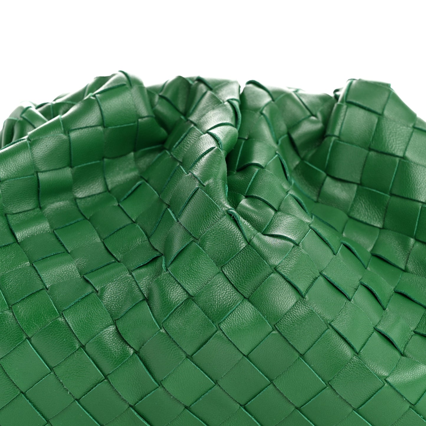 Nappa Maxi Intrecciato The Pouch Oversized Clutch Racing Green