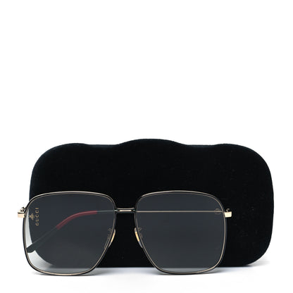 Gucci Web Rectangular Frame Interlocking G Sunglasses GG0394S Green Red 7 of 7