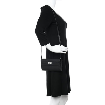 Hermes Epsom Kelly Wallet To Go Black 2 of 9