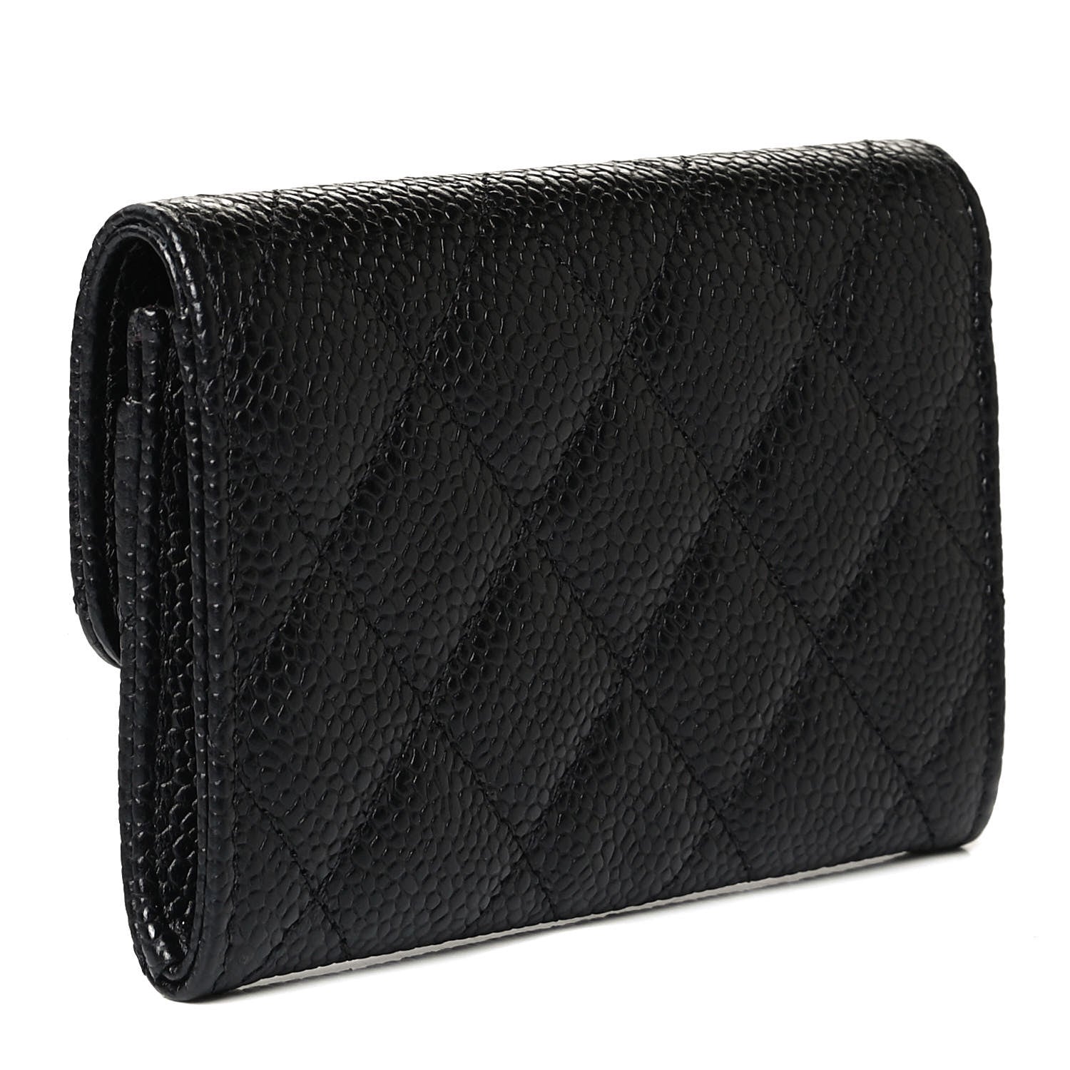 Chanel Caviar Quilted Flap Card Holder Black 3 of 9