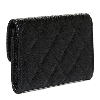 Chanel Caviar Quilted Flap Card Holder Black 3 of 9