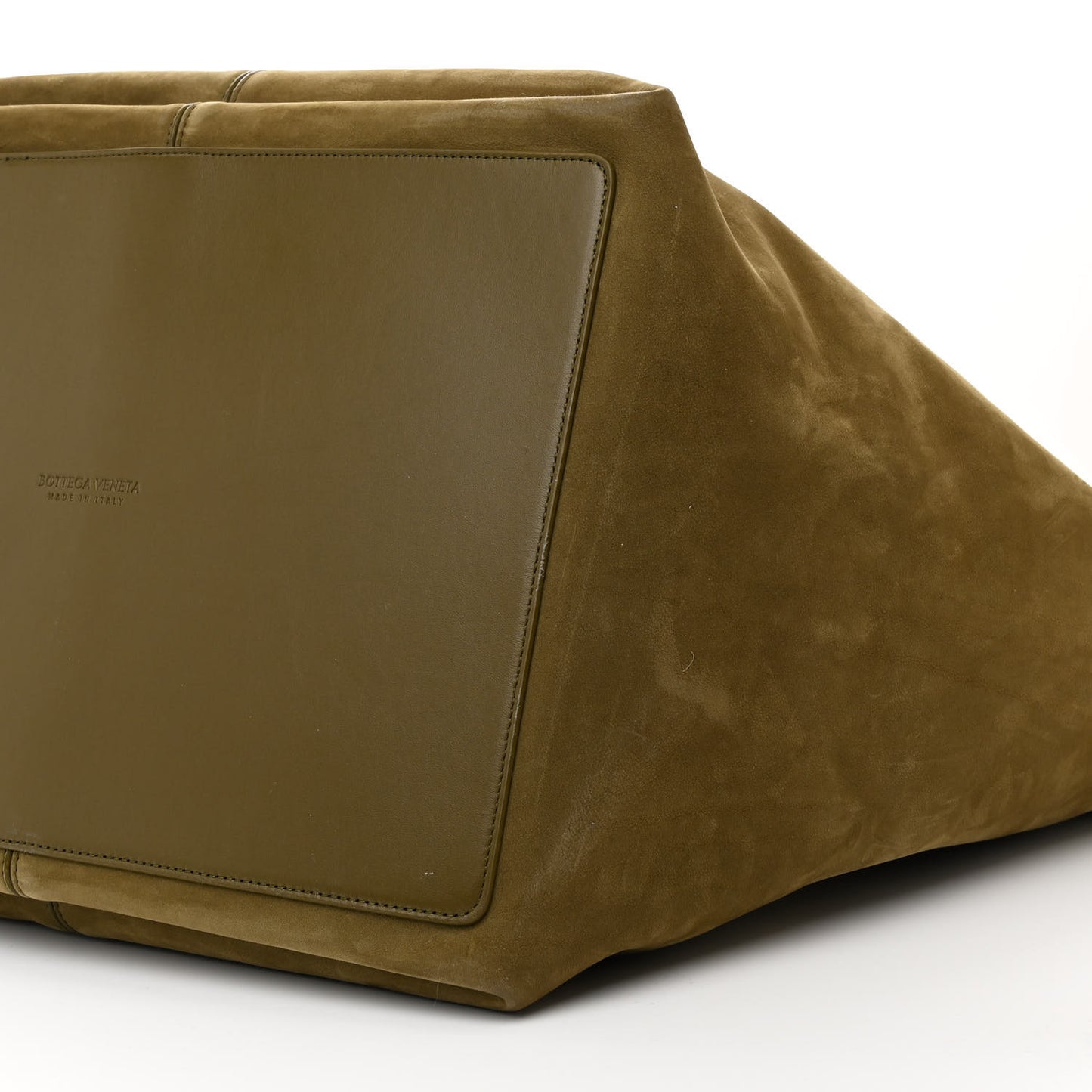 Suede Nappa Intrecciato Large Flip Flap Tote Mud