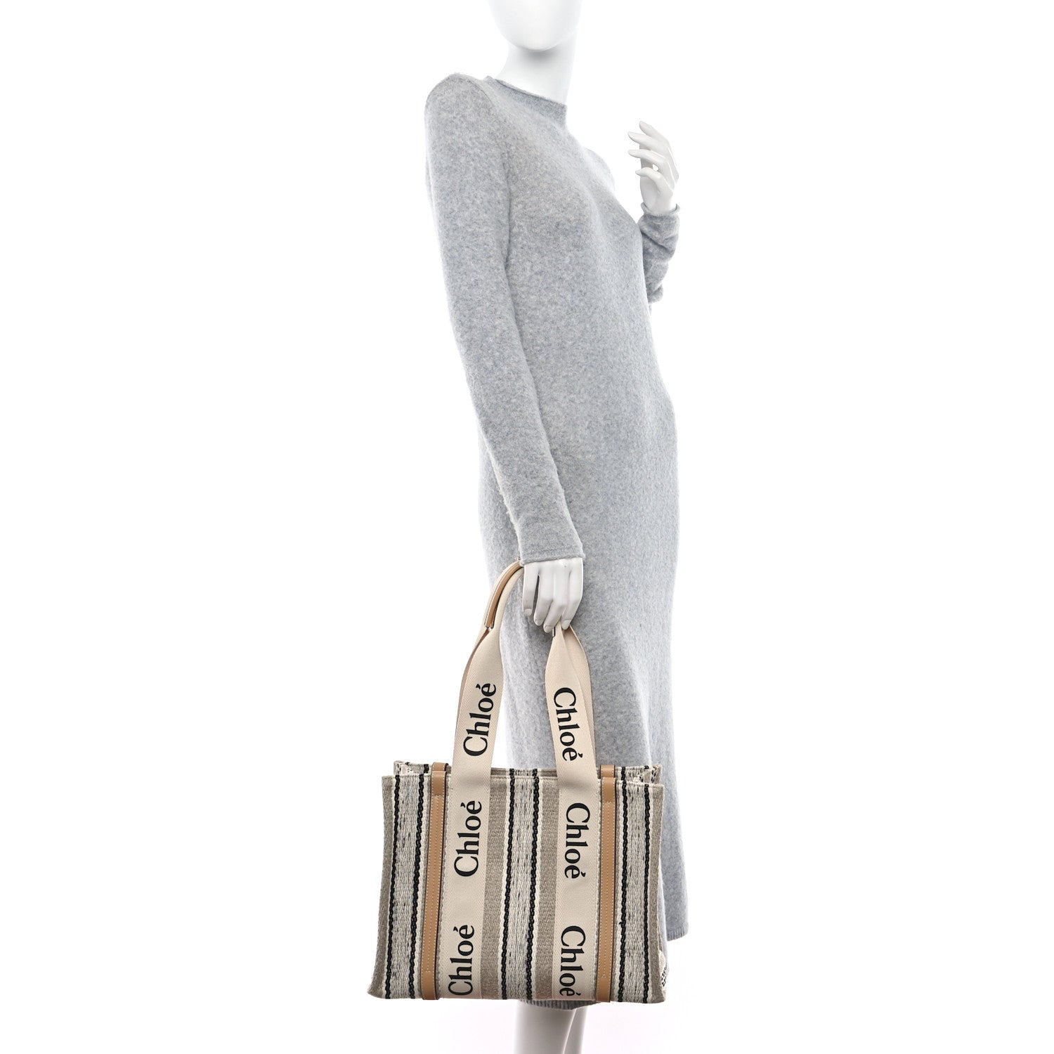 Chloe Knit Medium Woody Ribbon Tote Multicolor 2 of 8