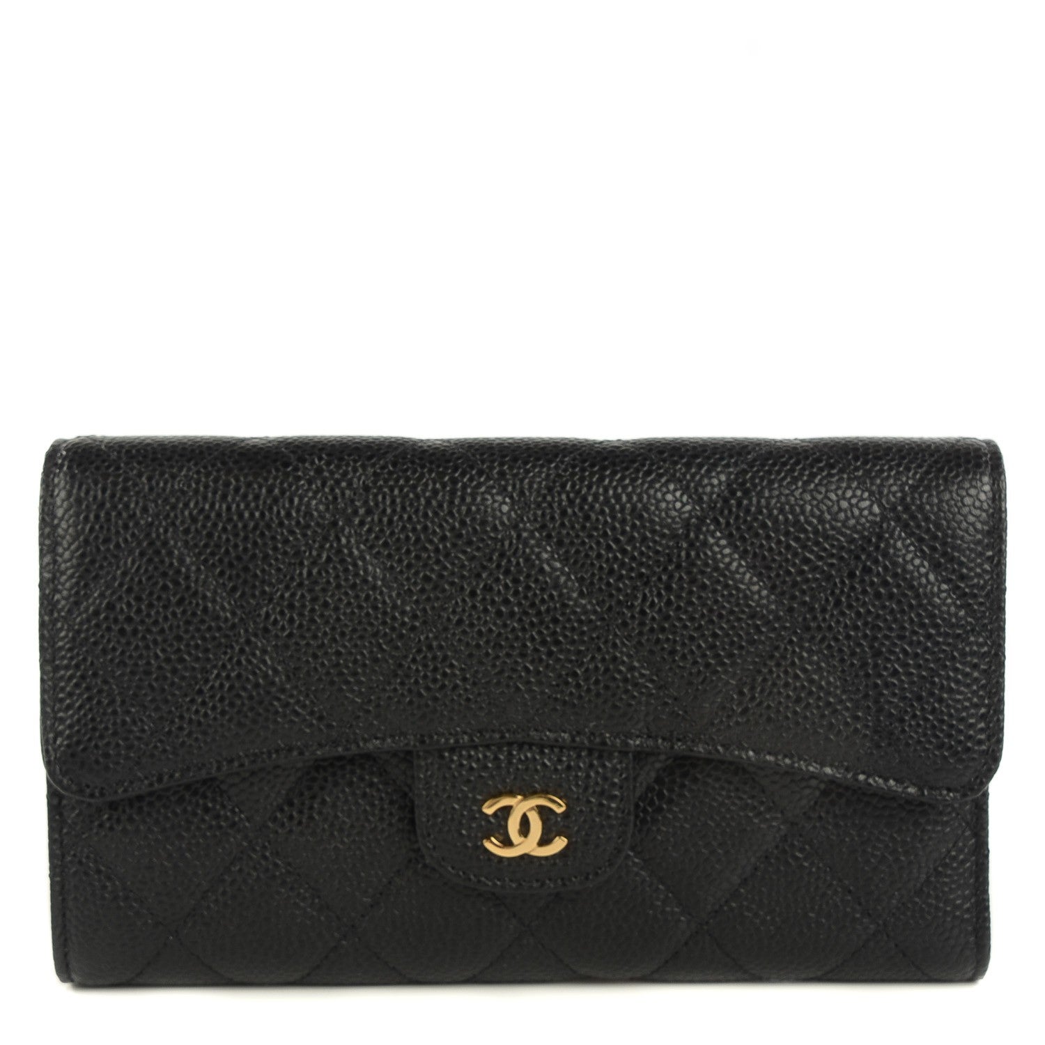 Chanel Caviar Quilted Large Flap Wallet Black 1 of 9