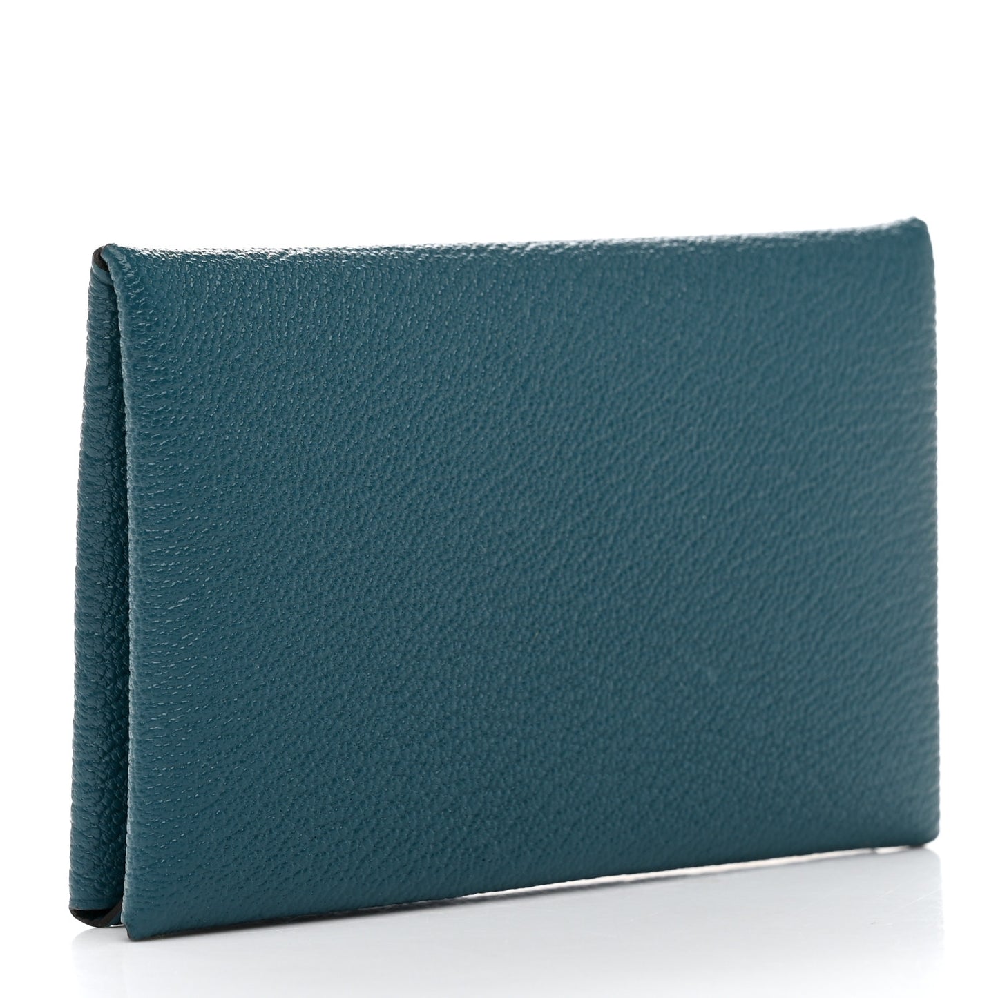 Chevre Mysore Calvi Card Case Vert Bosphore