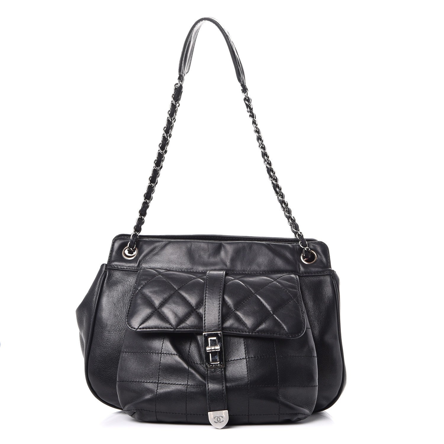 Chanel Lambskin Quilted Mademoiselle Shoulder Bag Black 1 of 11