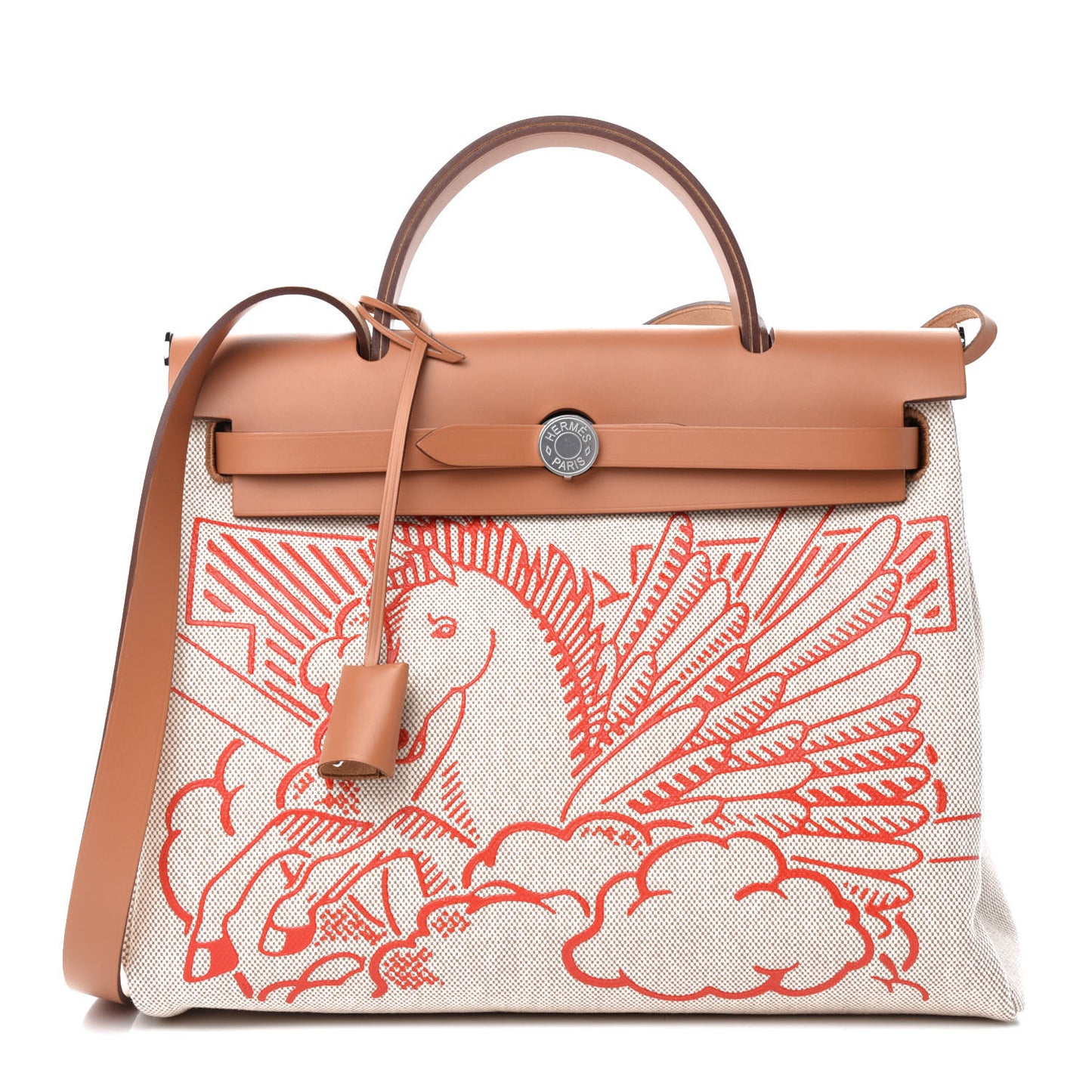 Vache Hunter Toile Pegase Pop Herbag Zip Retourne 31 PM Capucine Ecru