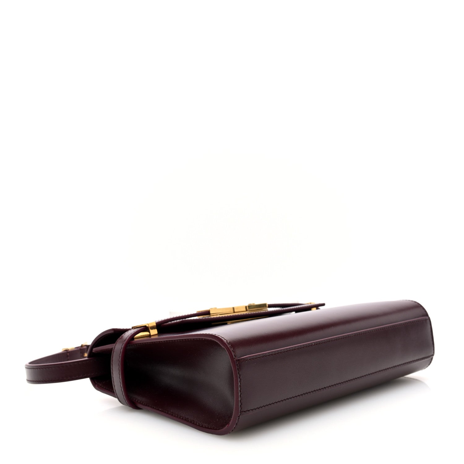 Saint Laurent Smooth Calfskin Small Manhattan Shoulder Bag Hot Wine 4 of 9