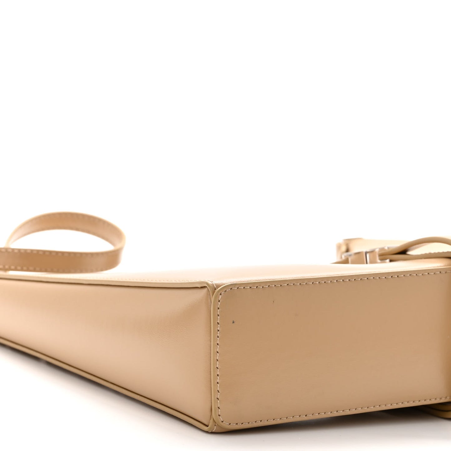 Calfskin Small Cut Out Chain Bag Beige Cappucino