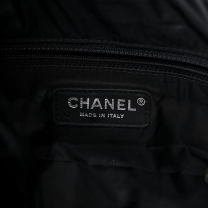 Chanel Wool Nylon Quilted Coco Neige Tote Black Ecru 7 of 18