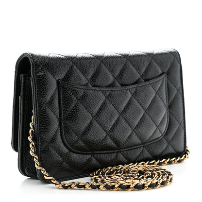 Chanel Caviar Quilted Wallet on Chain WOC Black 3 of 13