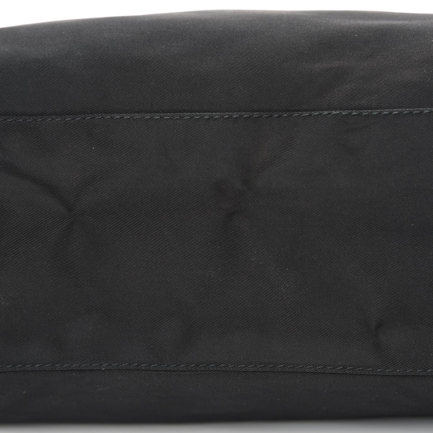 Nylon Flat Messenger Bag Black