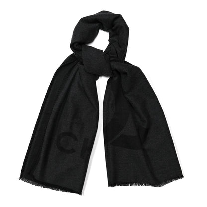 Chanel Cashmere CC Logo Stole Black 1 of 4