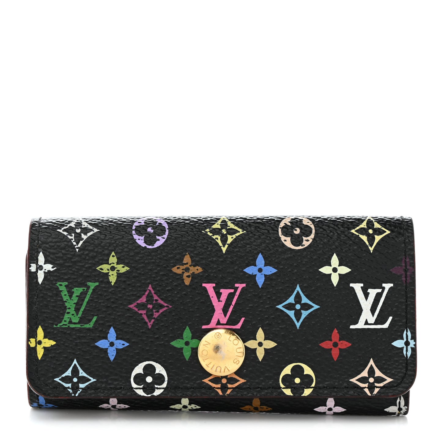 Monogram Multicolor Multicles 4 Key Holder Black
