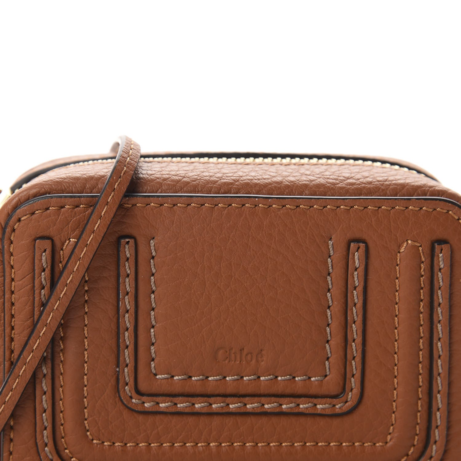 Chloe Calfskin Mini Marcie Crossbody Bag Tan 10 of 11