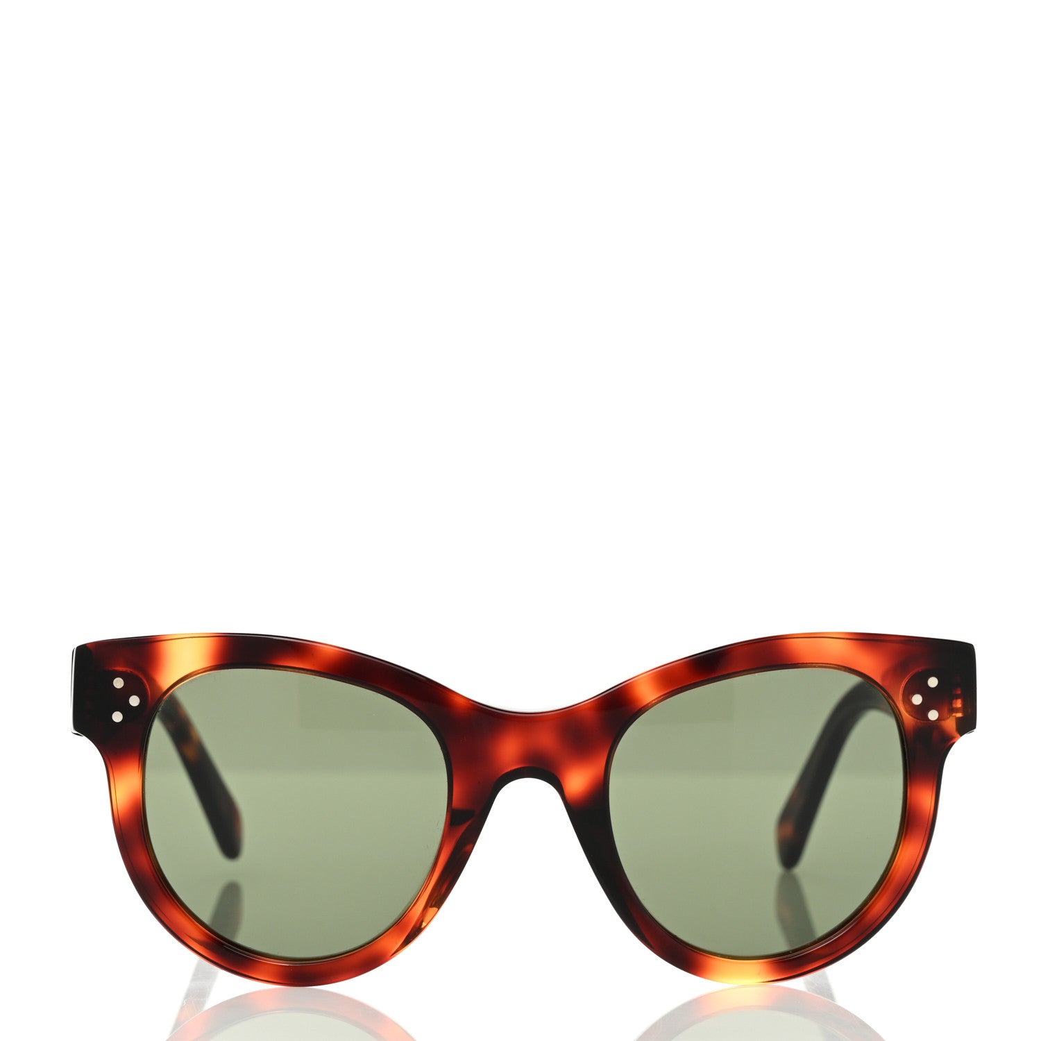 Celine Acetate Studded Mineral Round Sunglasses CL40031 Tortoise 2 of 7