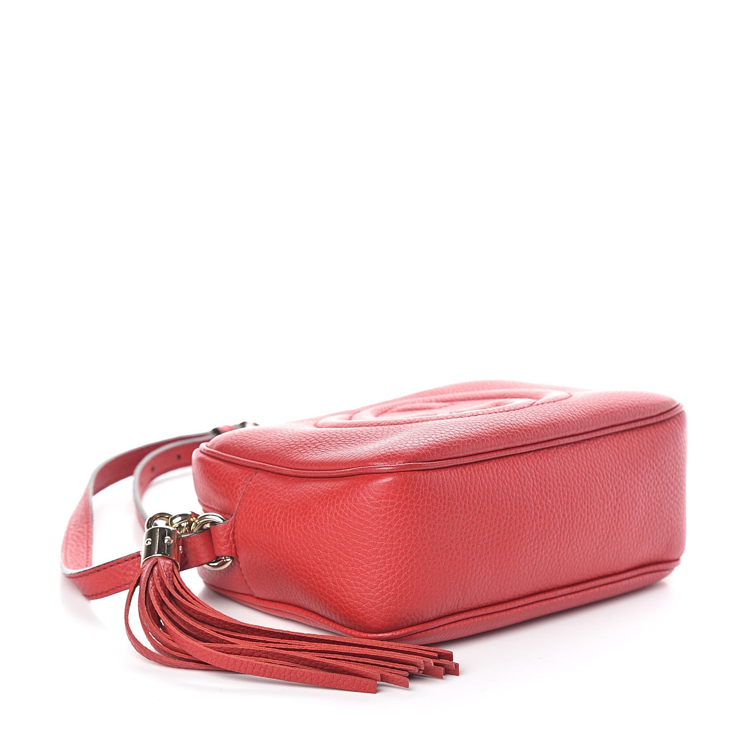 Pebbled Calfskin Small Soho Disco Bag Tabasco Red