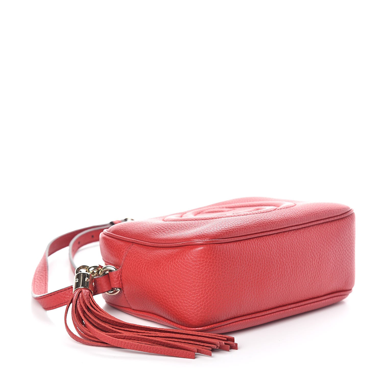 Gucci Pebbled Calfskin Small Soho Disco Bag Tabasco Red 4 of 9