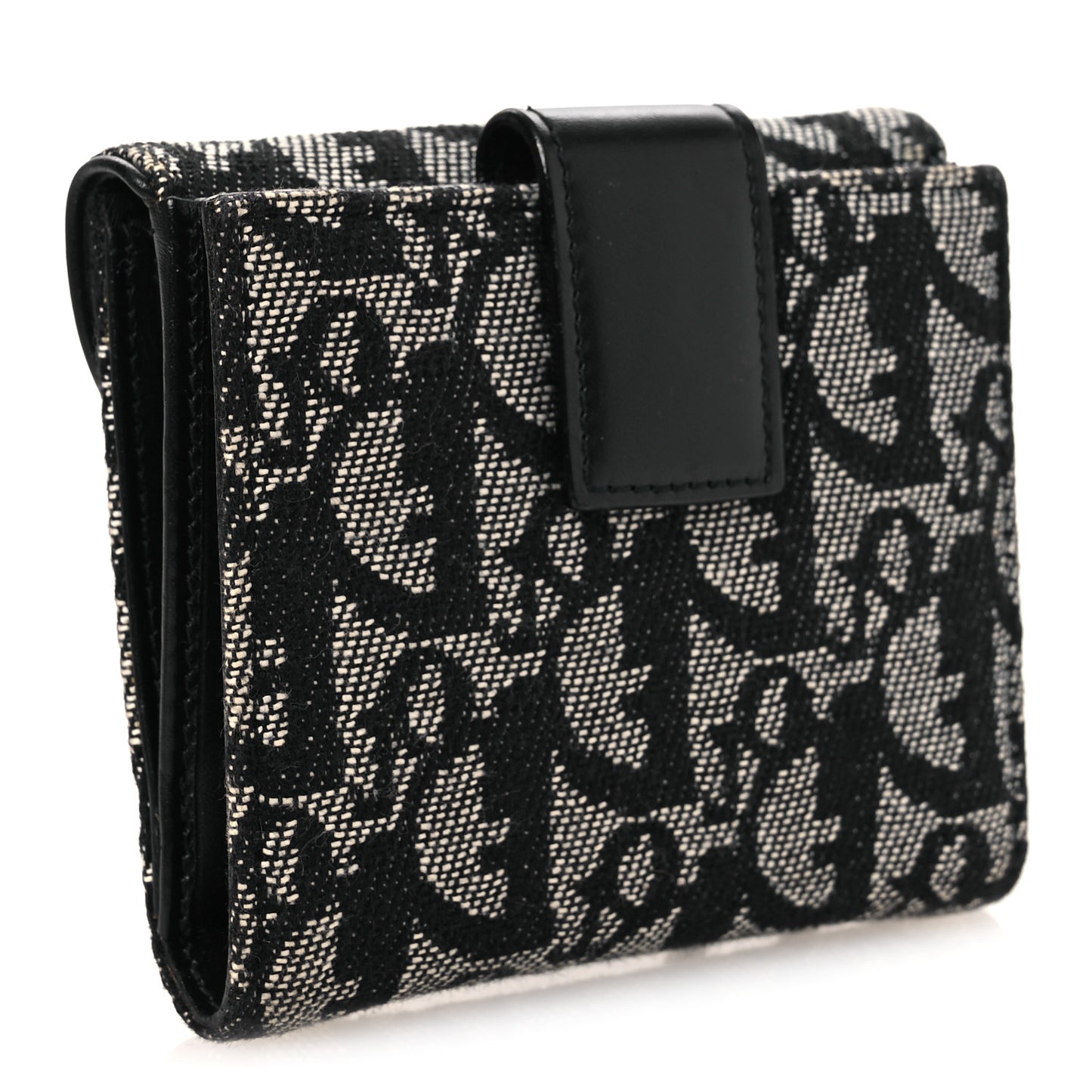 Monogram Compact Saddle Wallet Black