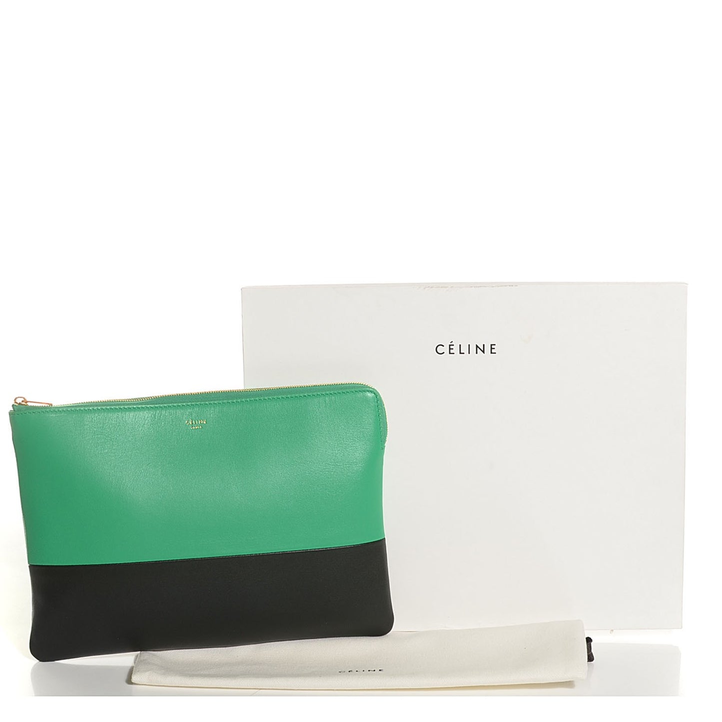 Lambskin Bi-Color Solo Clutch Pouch Palm