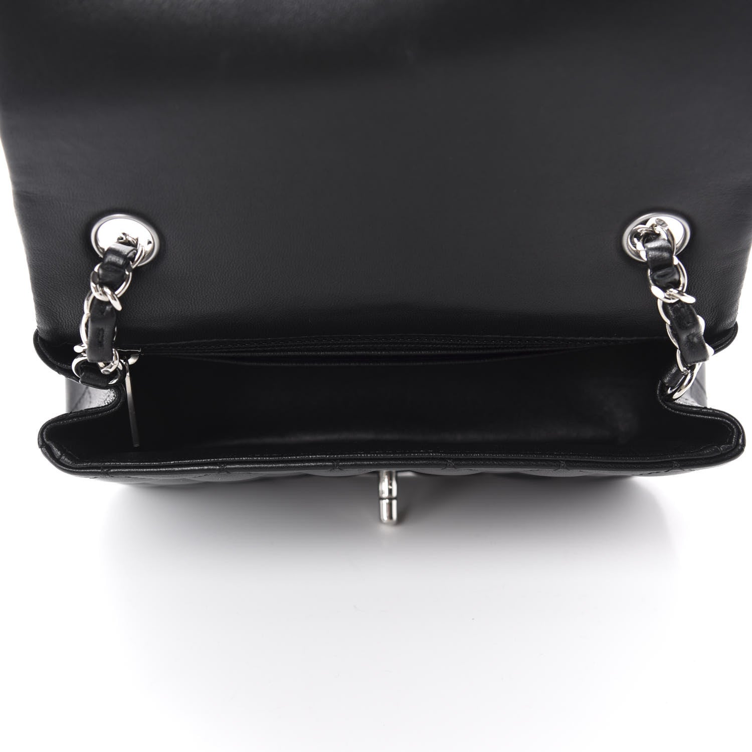 Chanel Lambskin Quilted Mini Rectangular Flap Black 5 of 10