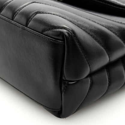 Saint Laurent Calfskin Y Quilted Monogram Monochrome Small Loulou Chain Satchel Black 8 of 8