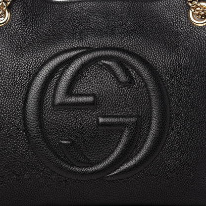 Gucci Pebbled Calfskin Medium Soho Chain Shoulder Bag Black 10 of 10