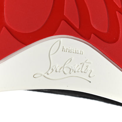 Christian Louboutin Patent Calfskin Suede Lou Spikes Womens Orlato Flat Sneakers 37 Black 6 of 8