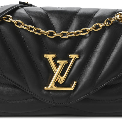 Louis Vuitton Calfskin LV New Wave Chain Bag Black 7 of 9