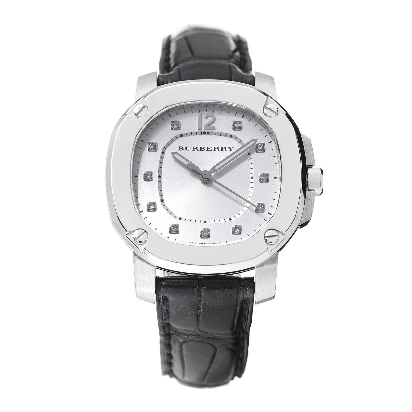 Stainless Steel Alligator Diamond 34mm The Britain Quartz Watch BBY1806