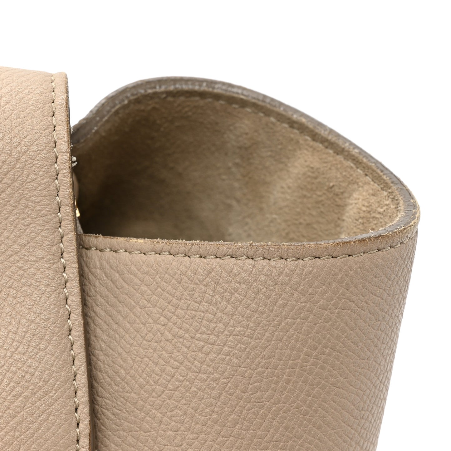 Grained Calfskin Mini Belt Bag Light Taupe