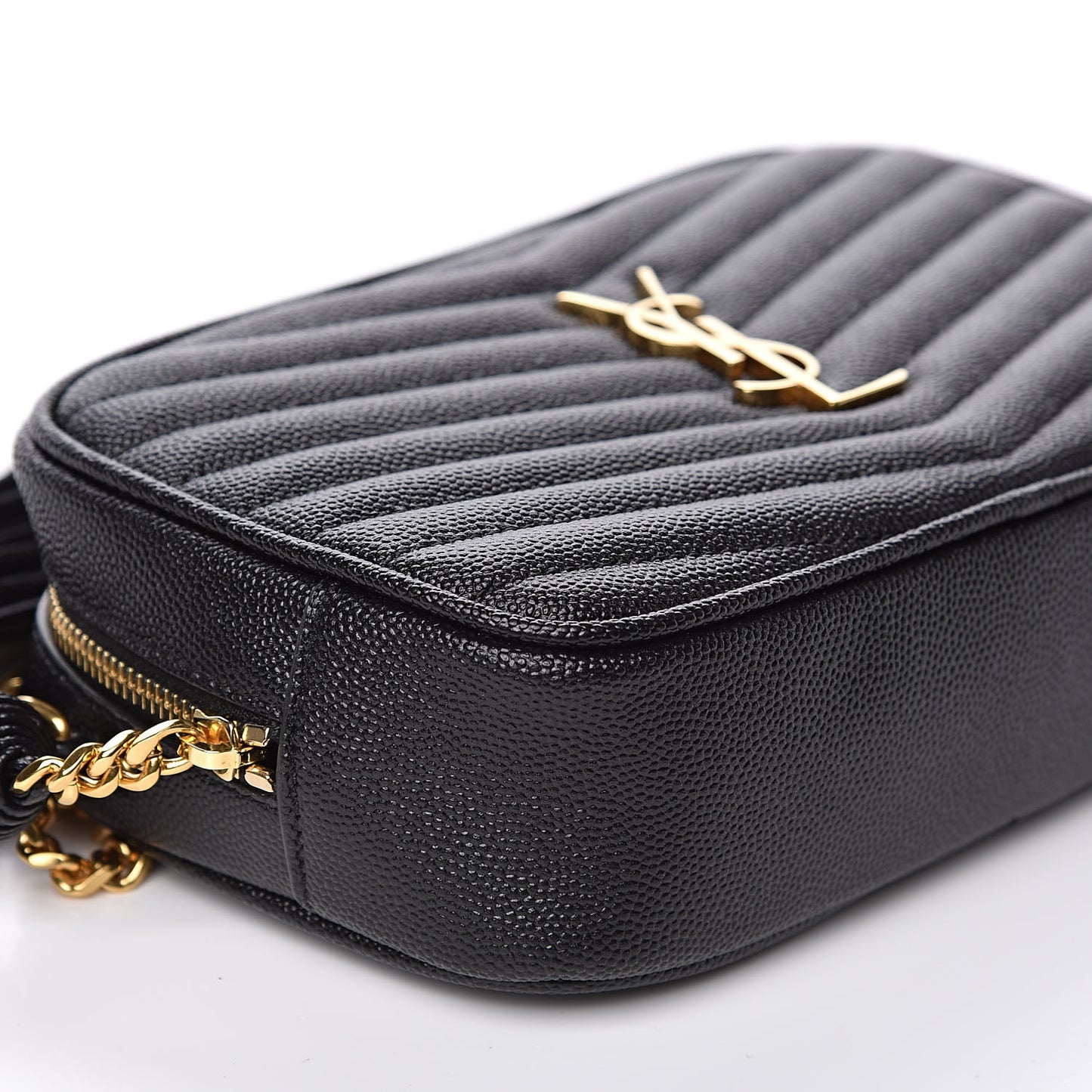 Grain De Poudre Matelasse Monogram Mini Lou Camera Bag Black