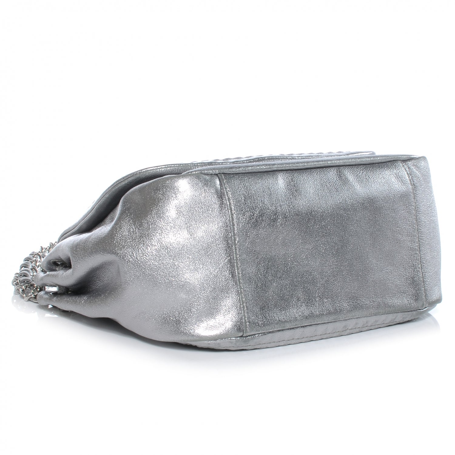 Chanel Luxe Ligne Flap Bag Silver 5 of 8
