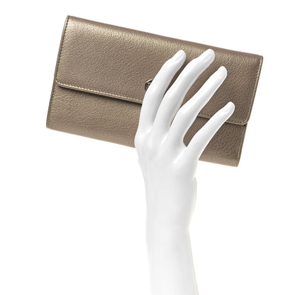 Chanel Metallic Goatskin Large Flap Wallet Gold 2 of 11