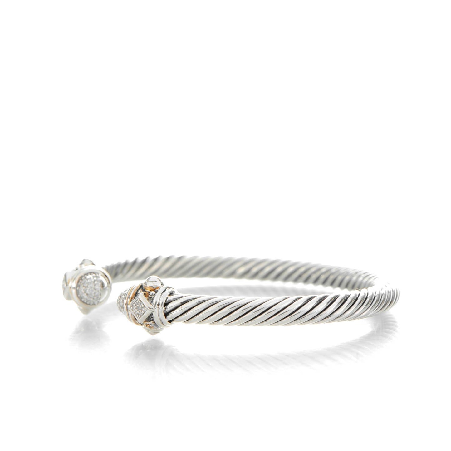 Sterling Silver Diamond 5mm Cable Renaissance Bracelet