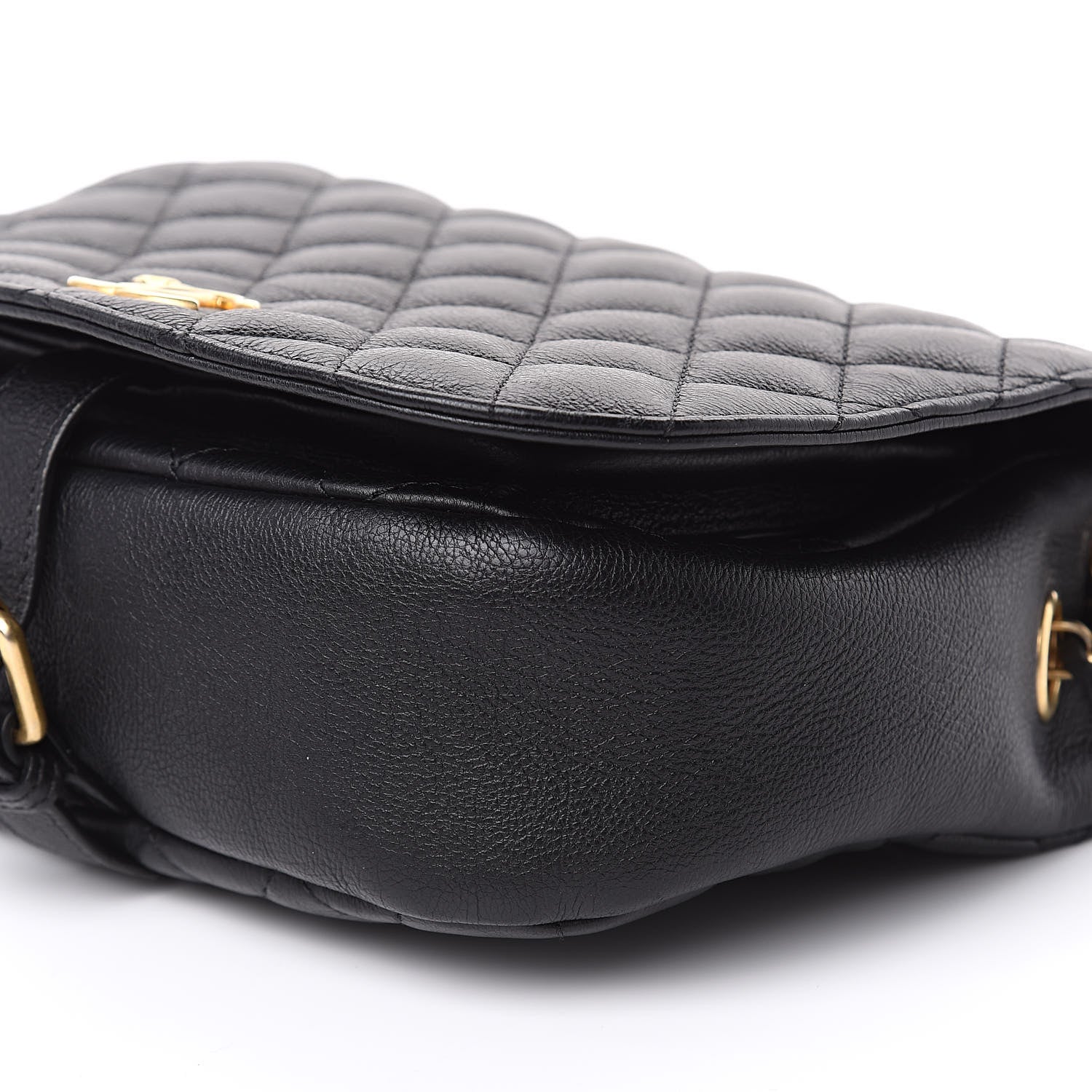 Chanel Grained Calfskin Quilted Messenger Flap Black 9 of 13