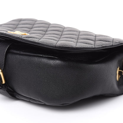Chanel Grained Calfskin Quilted Messenger Flap Black 9 of 13