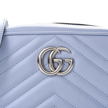 Gucci Calfskin Matelasse Mini GG Marmont Chain Shoulder Bag Porcelain Light Blue 10 of 11