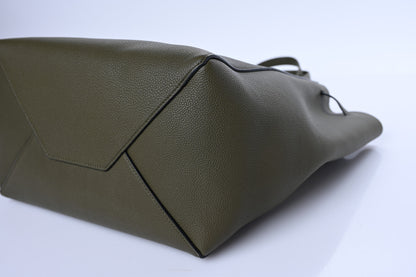 Celine Soft Grained Calfskin Small Belt Cabas Phantom Army Green 8 of 9