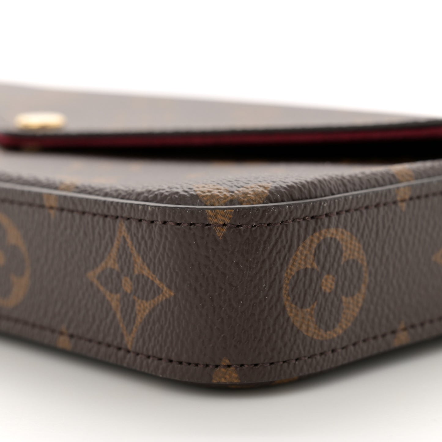 Monogram Pochette Felicie Chain Wallet Fuchsia