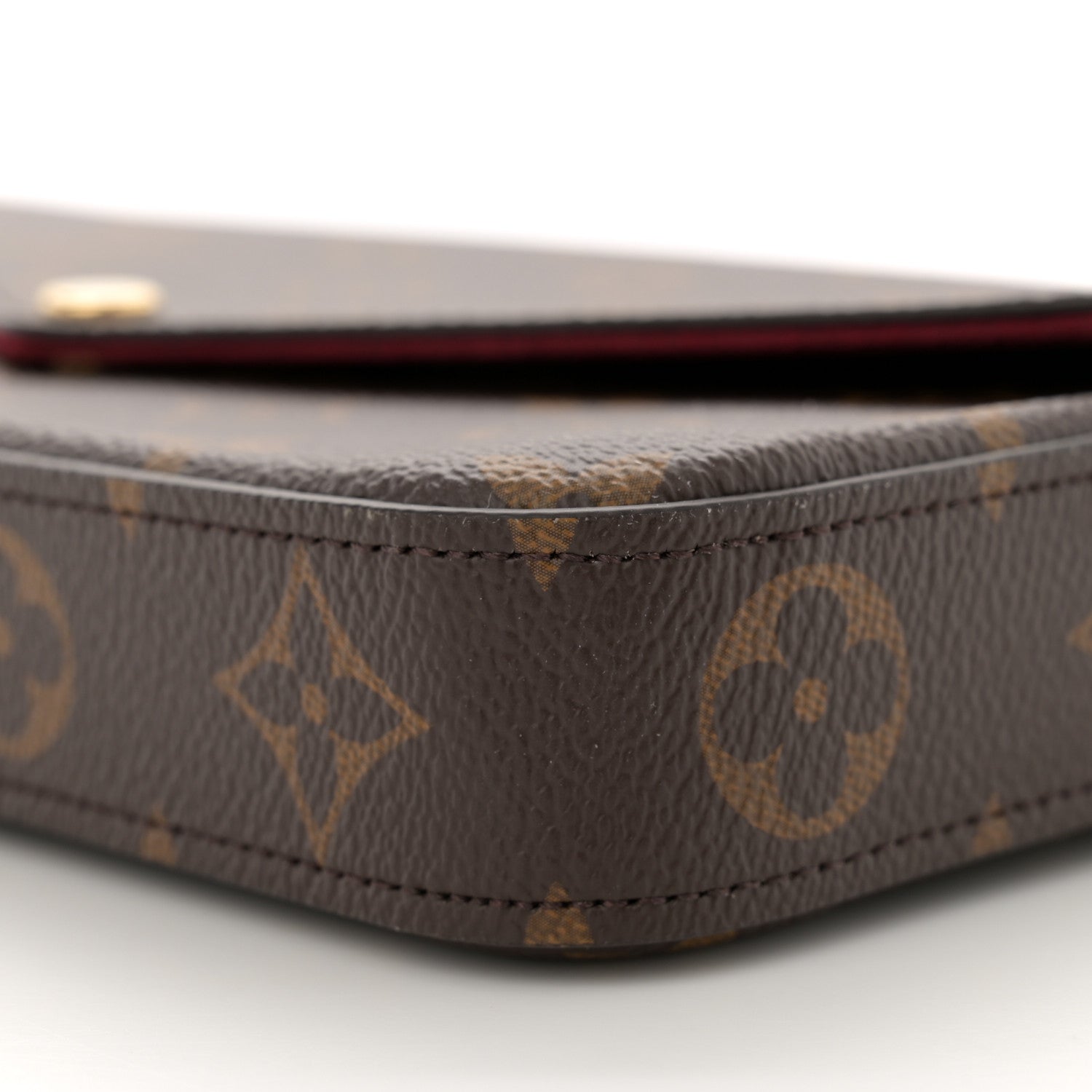 Louis Vuitton Monogram Pochette Felicie Chain Wallet Fuchsia 10 of 10