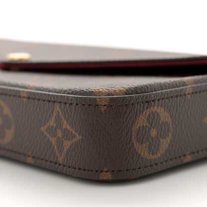 Louis Vuitton Monogram Pochette Felicie Chain Wallet Fuchsia 10 of 10