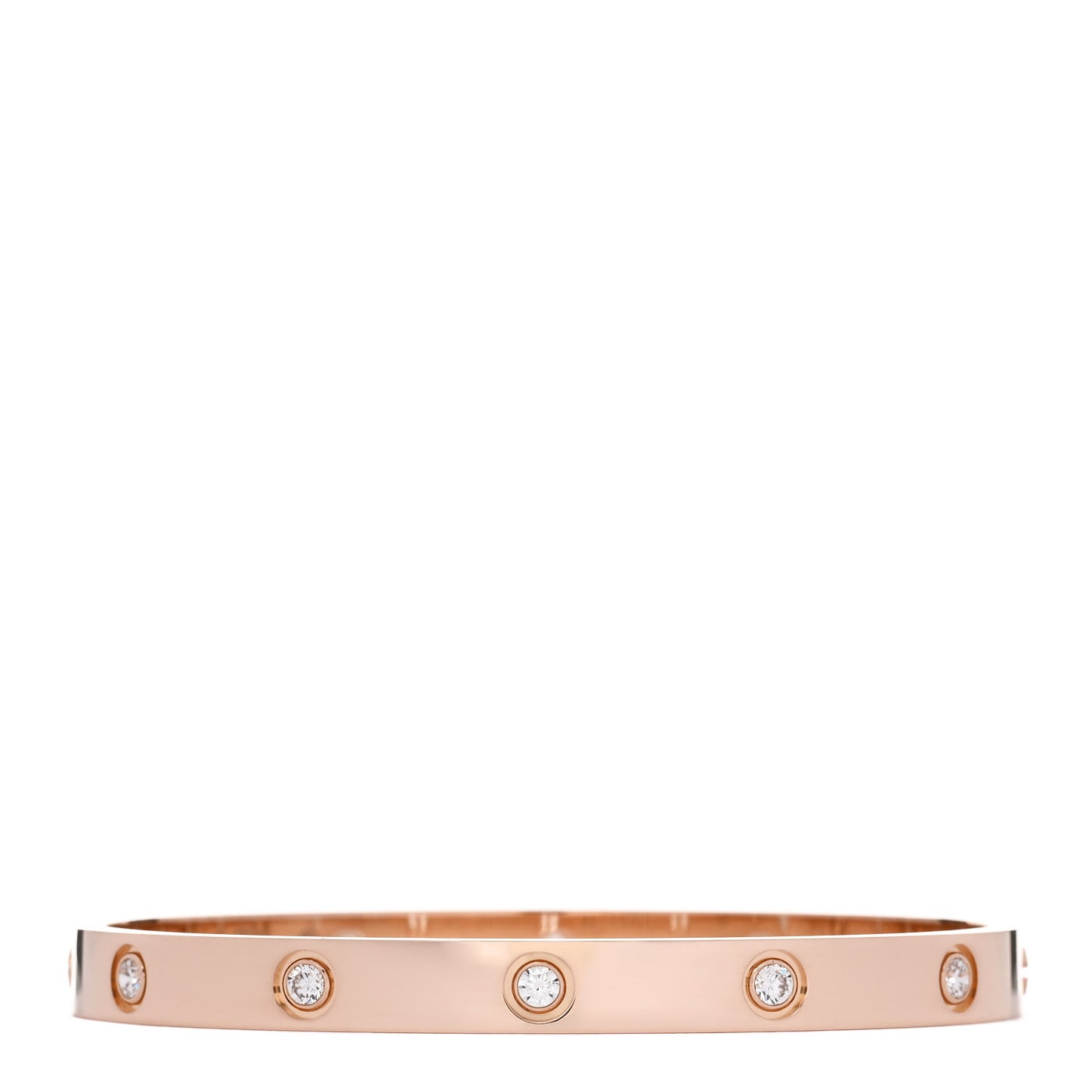 18K Pink Gold 10 Diamond LOVE Bracelet 18