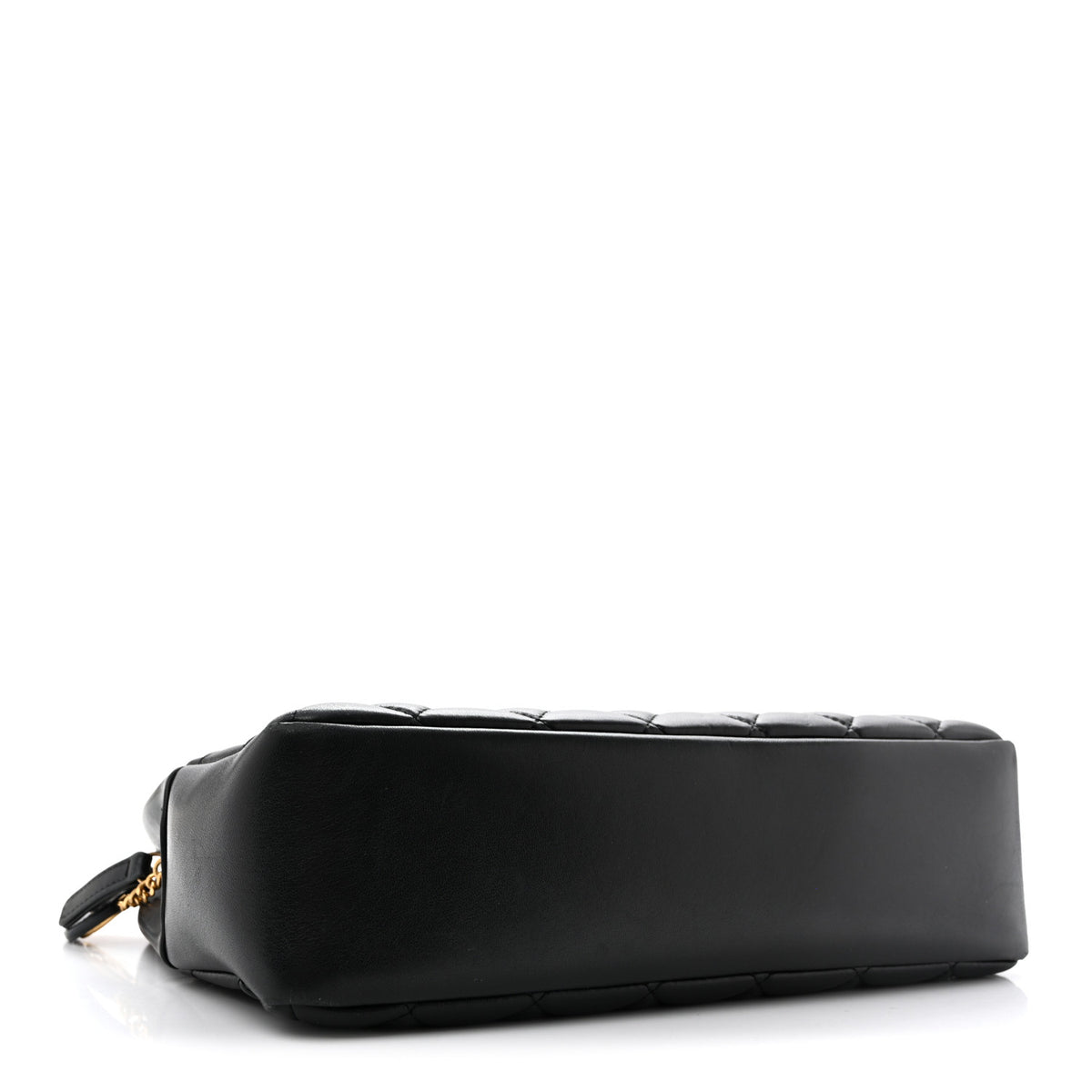 Lambskin Quilted Large Camera Case Black