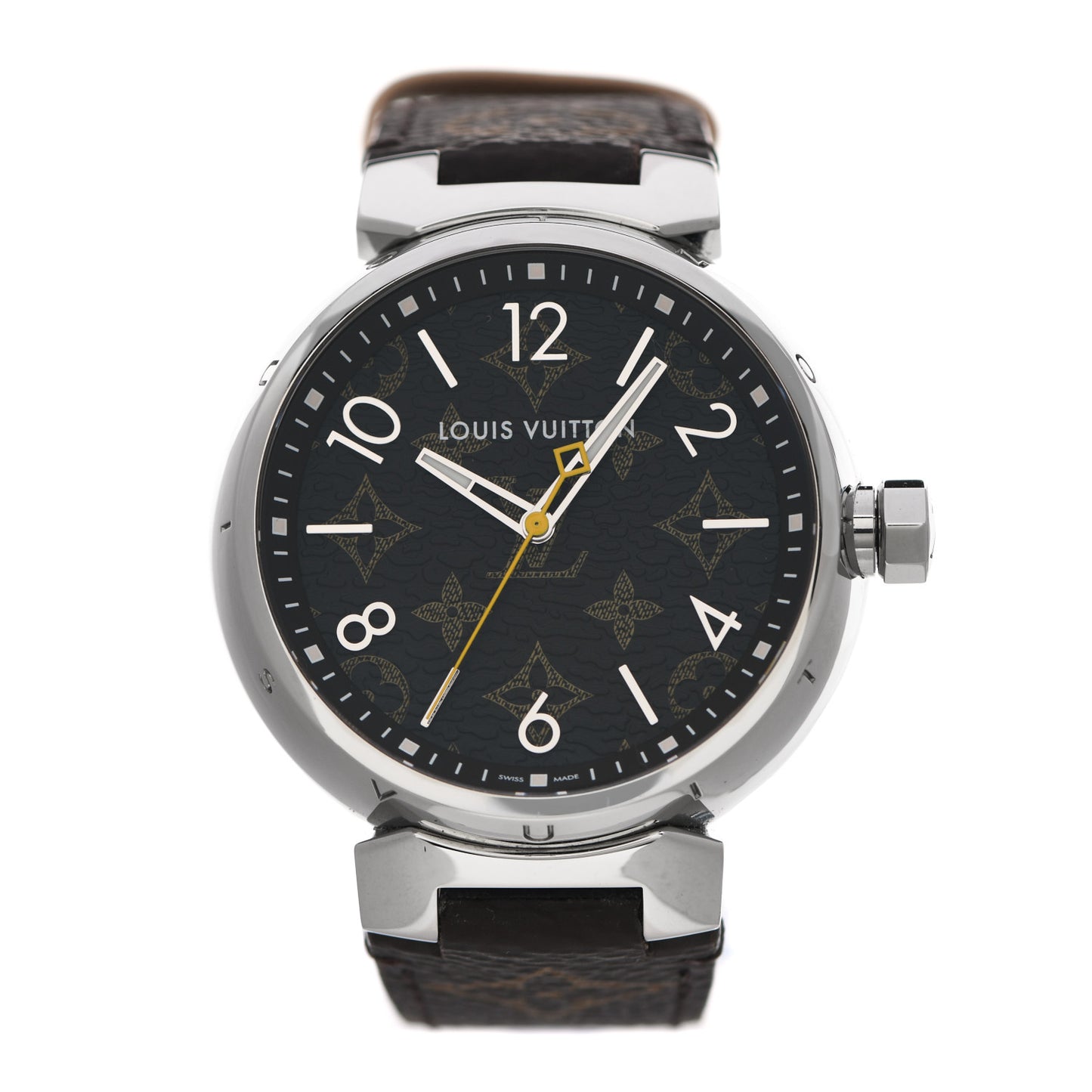 Stainless Steel Monogram 39mm Tambour Monogram Quartz Watch