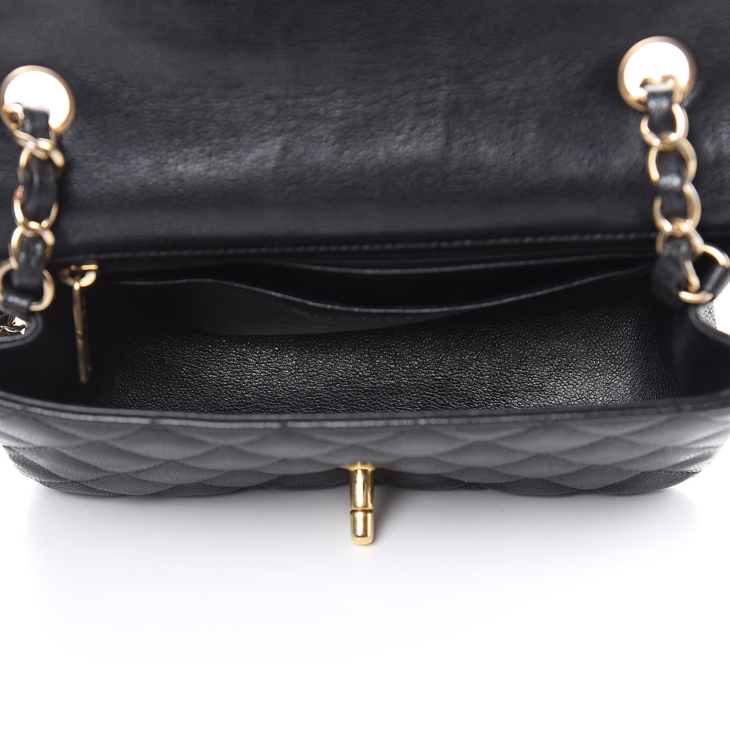 Caviar Quilted Mini Rectangular Flap Black