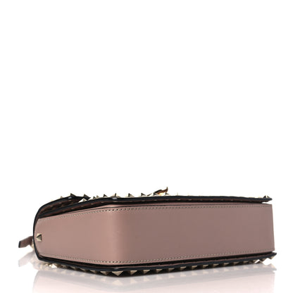 Valentino Garavani Vitello Rockstud Flip Lock Chain Crossbody Bag Poudre 3 of 7