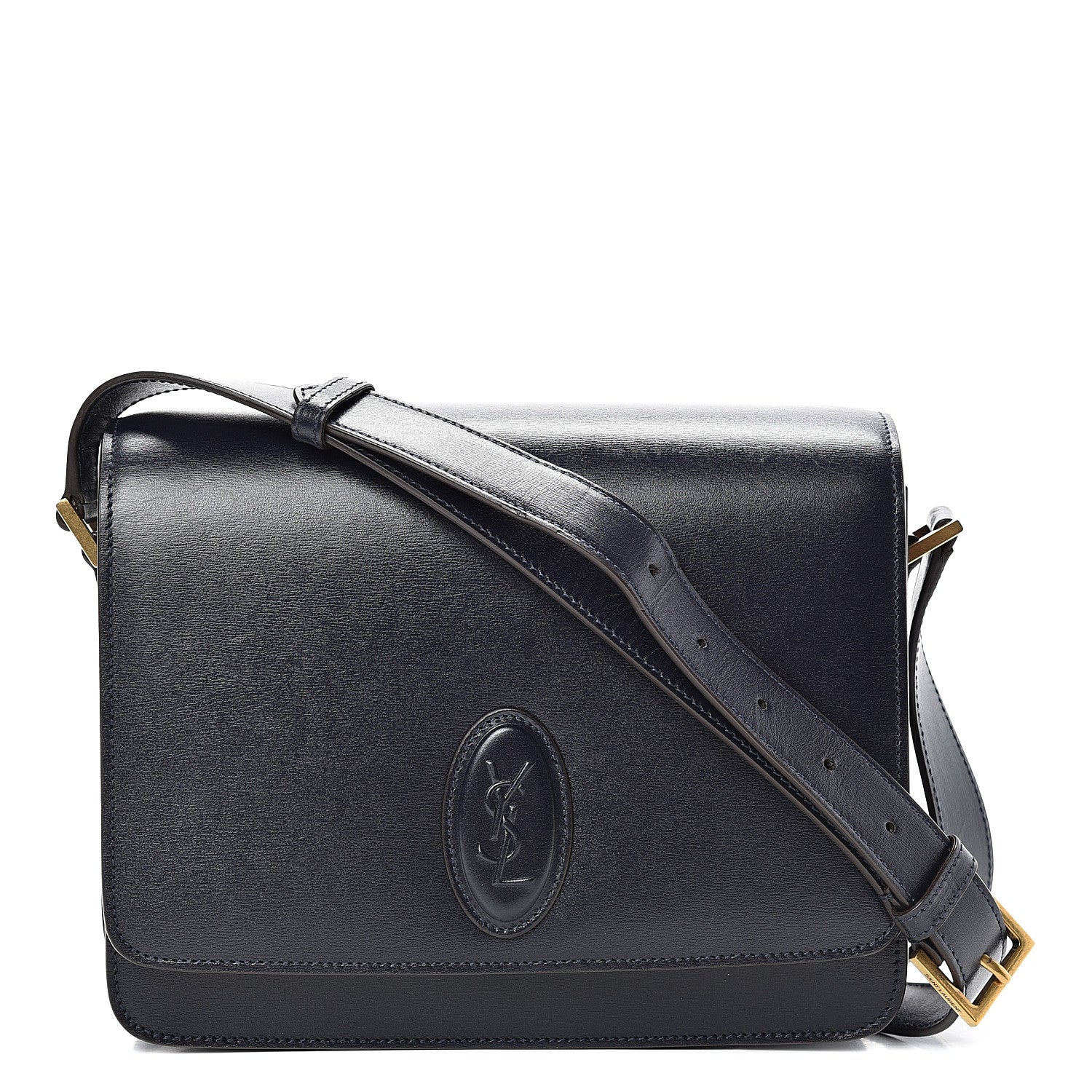 Saint Laurent Calfskin Medium Le 61 Shoulder Bag Navy 1 of 14